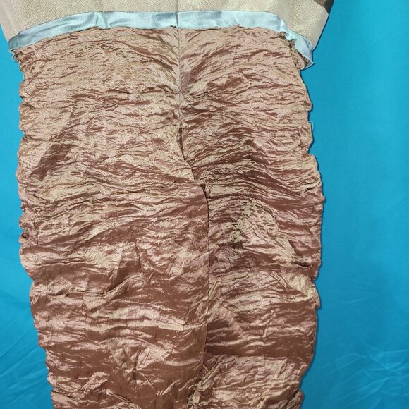 Nicole Miller Collection Metallic Ruched Cocktail Dress Size 12 - Picture 9 of 10